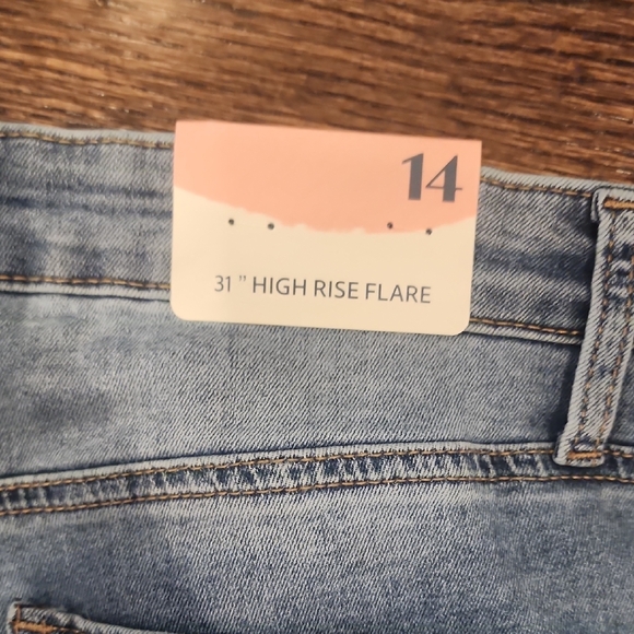 ARULA Light Blue Flare Jeans with Embellishments - Picture 4 of 4